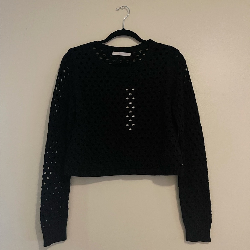 One Grey Day Ollie Open Knit Pullover Sweater